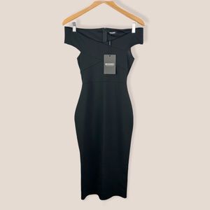 NWT Missguided Off the Shoulder Midi Dress 0